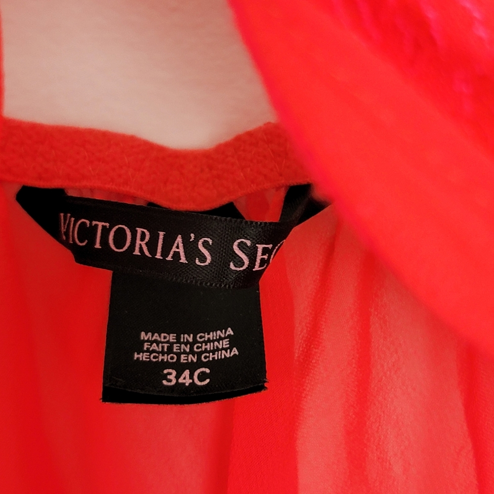 Victoria's Secret Pink Lace Babydoll Chiffon Fairycore Fly Away Bra Top Lingerie - Picture 6 of 12